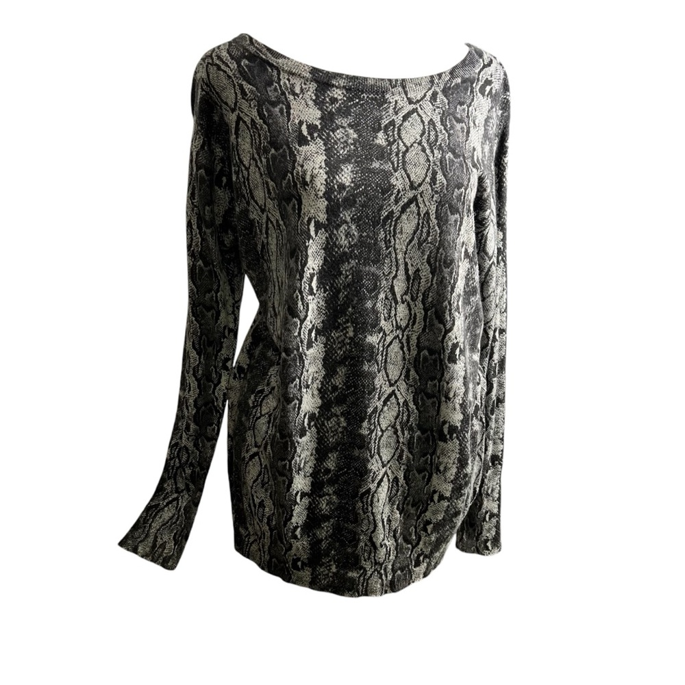Joie Python Print Wool Cashmere Blend Long Sleeve… - image 2
